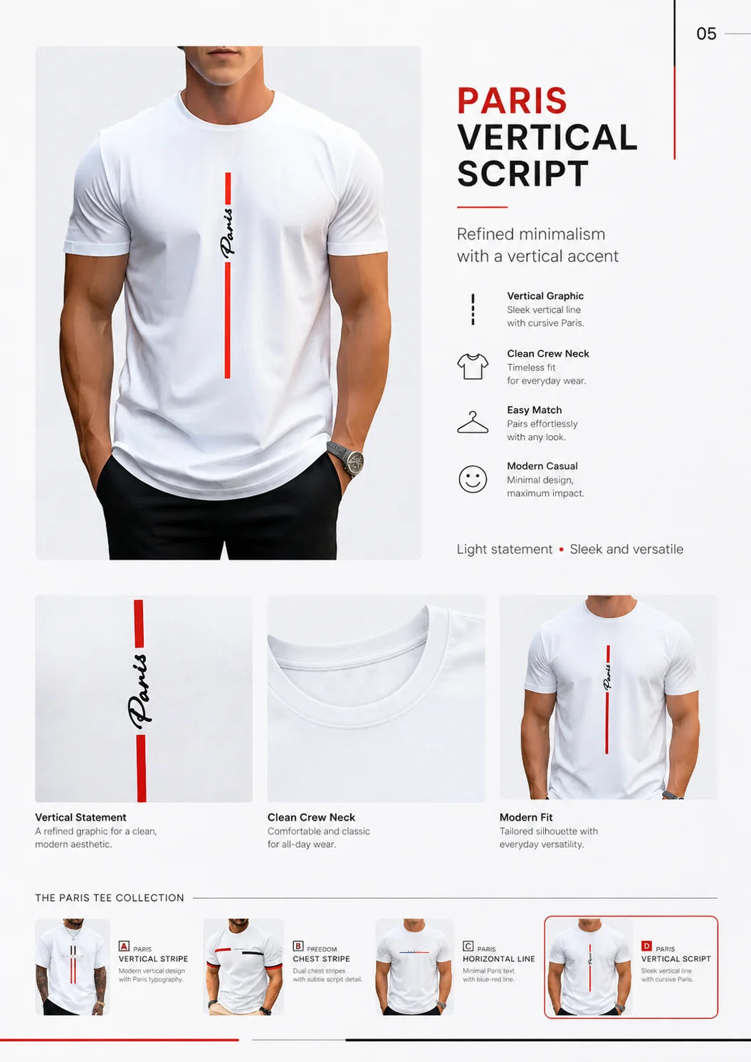 Summer Men's T-shirt Top Casual Loose Fit Oversized T-shirt PARI Letter Pattern Printed Round Neck Short Sleeved Homme Vêtement
