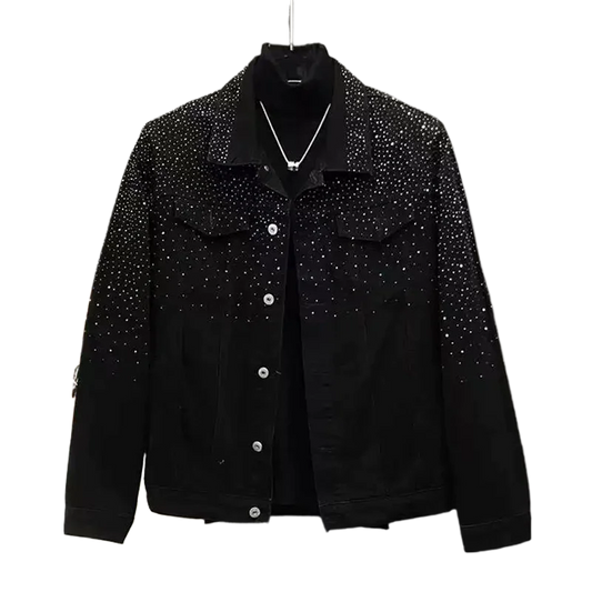 Men's Clothing Spring and Autumn high quality Stars Hot Drilling Jacket Fashion All-match Handsome Loose Casual Jacket