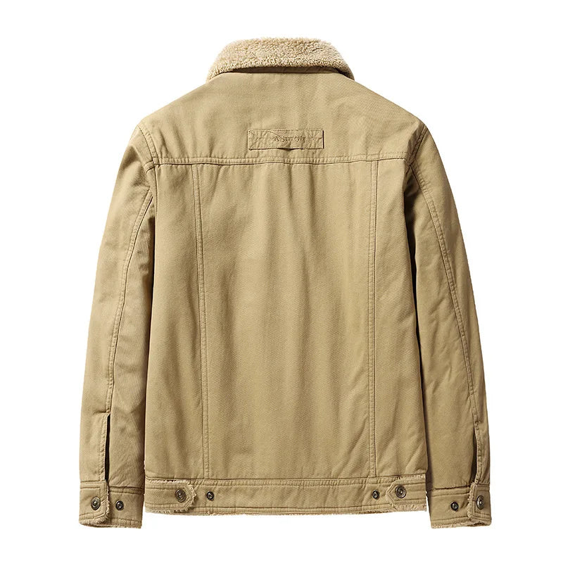 Men Winter New Fleece Thick Warm Jacket Men Fashion Casual Windproof Coat Men Autumn Outwear Tactics Military Jacket Men