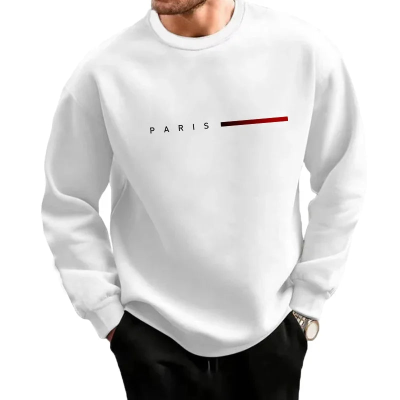 Mens Tracksuit Paris Printing Single Piece Sweatshirt Sweatpants Office Casual Sports Hoodie Pants Man Clothing Daily Streetwear