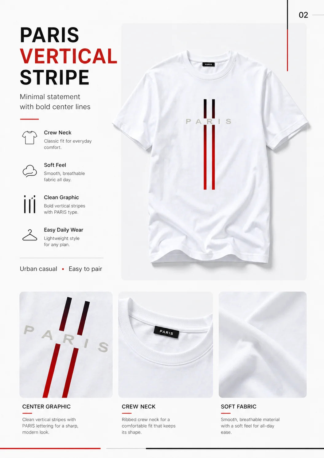 Summer Men's T-shirt Top Casual Loose Fit Oversized T-shirt PARI Letter Pattern Printed Round Neck Short Sleeved Homme Vêtement