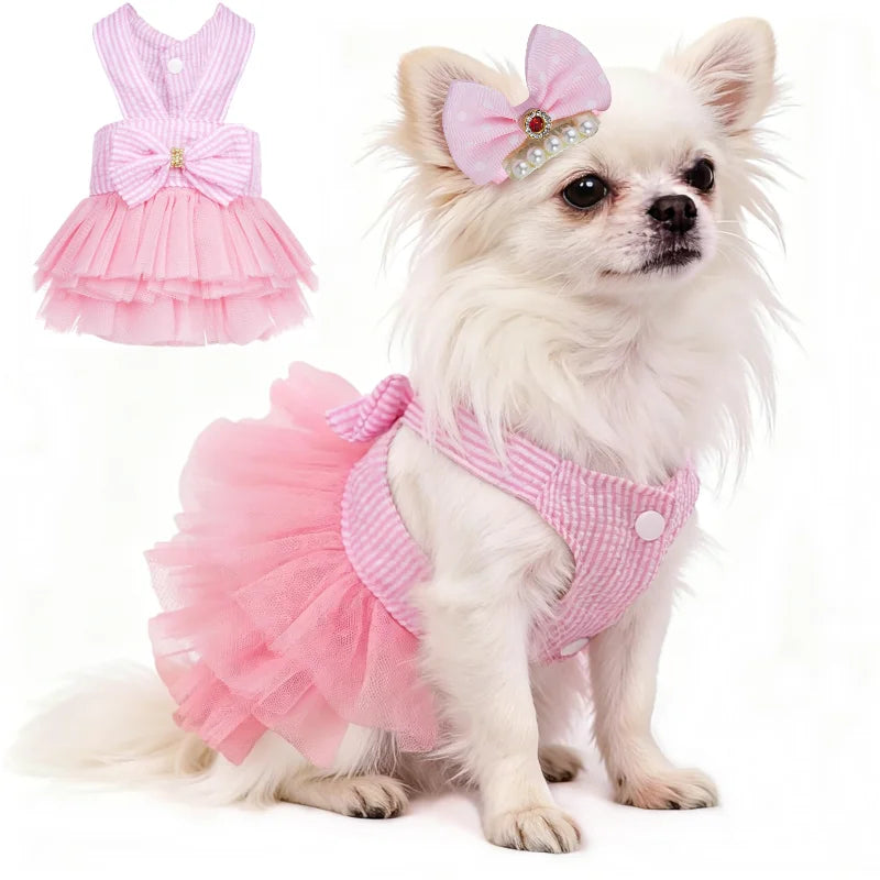 Dogs Cat Dresses Tutu Skirt