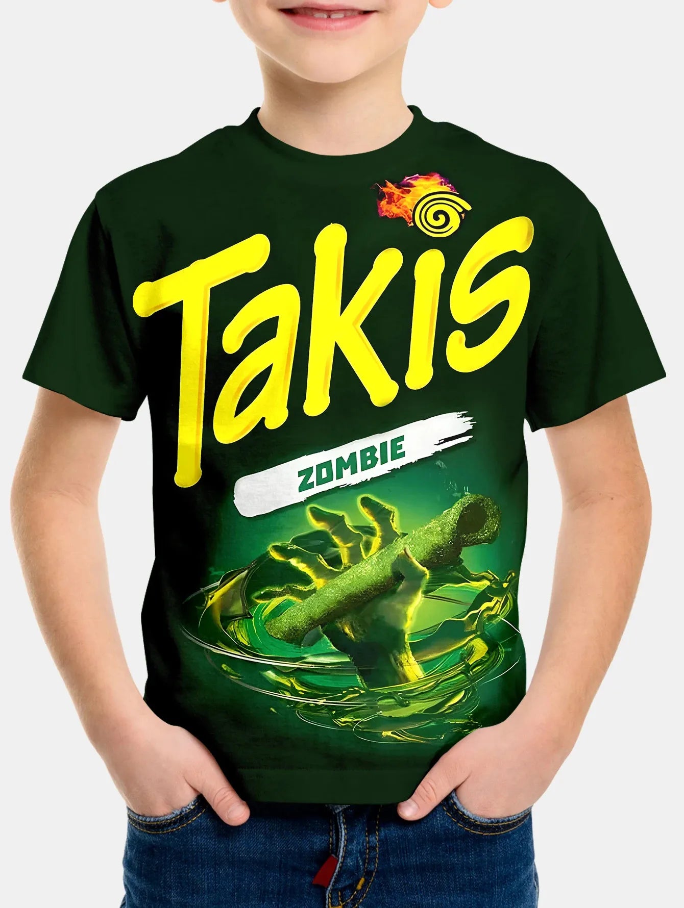 Creative Funny Chips 3d Printed Takis Customized Children Fashion T-Shirt Round Neck Short sleeve Boys Girls Kids Casual Tops
