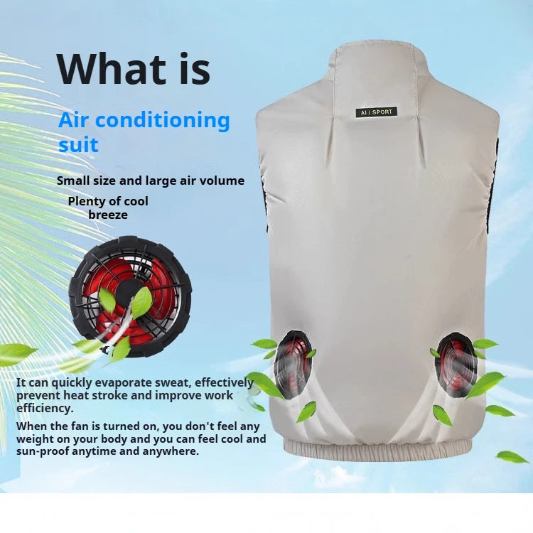 Summer Popular Intelligent Cooling Air Conditioning Clothing Outdoor Breathable Quick Drying Leisure Work Vest