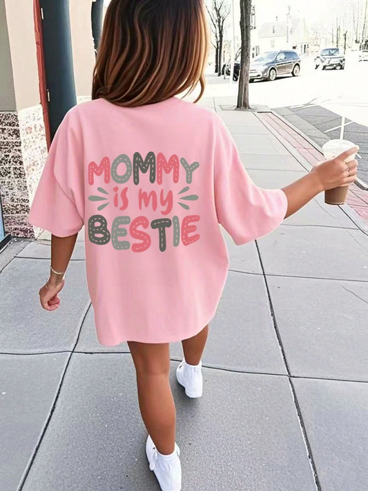 Tween Girl Casual Fun Print Crew Neck Short Sleeve T-Shirt Summer Top Short Sleeved Round Neck Casual Top Children's Clothing