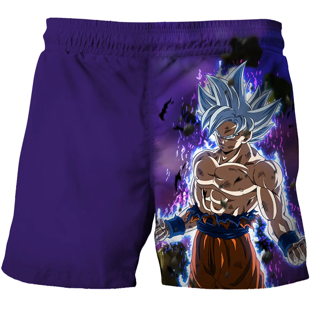 Japanese Cartoon Dragon Ball Z Children's Boys Shorts Beach Pants Summer Cartoon Cute Boys Beach Pants Shorts