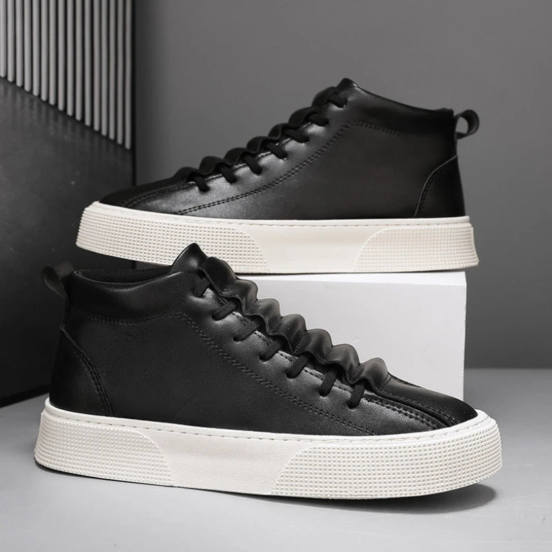 High-top Casual Shoes for Men Fashion Non-slip Men Ankle Boots Comfort Versatile Sneakers High Quality Outdoor Men Walking Shoes