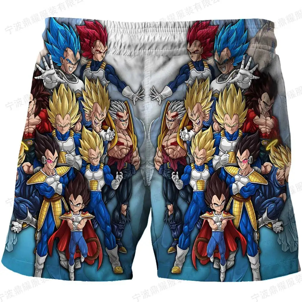 Japanese Cartoon Dragon Ball Z Children's Boys Shorts Beach Pants Summer Cartoon Cute Boys Beach Pants Shorts