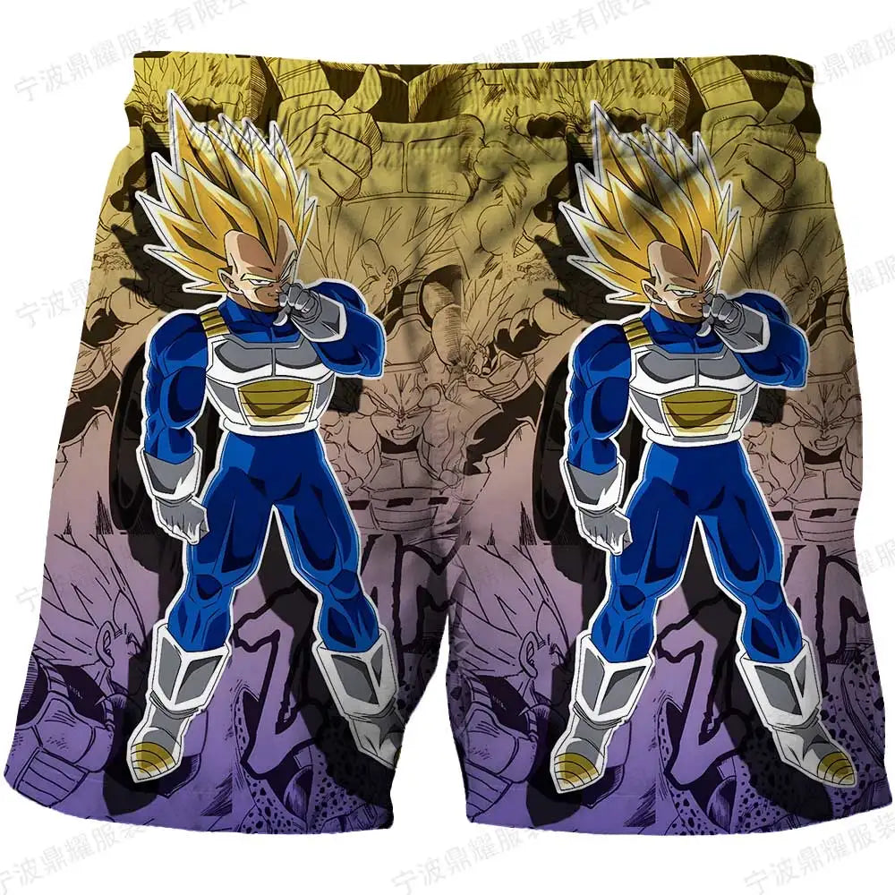 Japanese Cartoon Dragon Ball Z Children's Boys Shorts Beach Pants Summer Cartoon Cute Boys Beach Pants Shorts