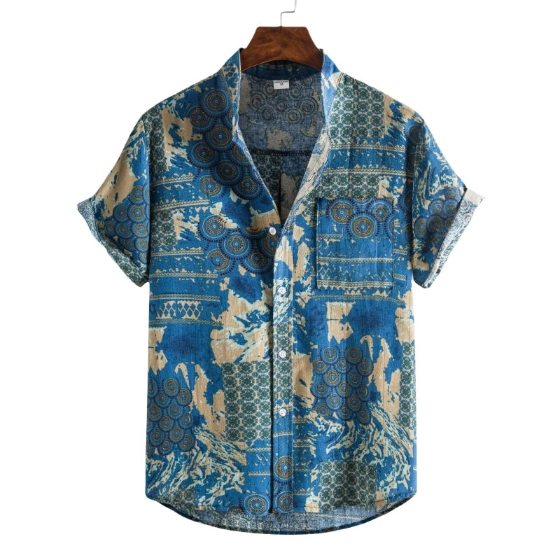 Summer Shirt Men's Shirts T-shirts Man Free Shipping Fashion Clothing Blouses Luxury Social Hawaiian Cotton High Quality Polo