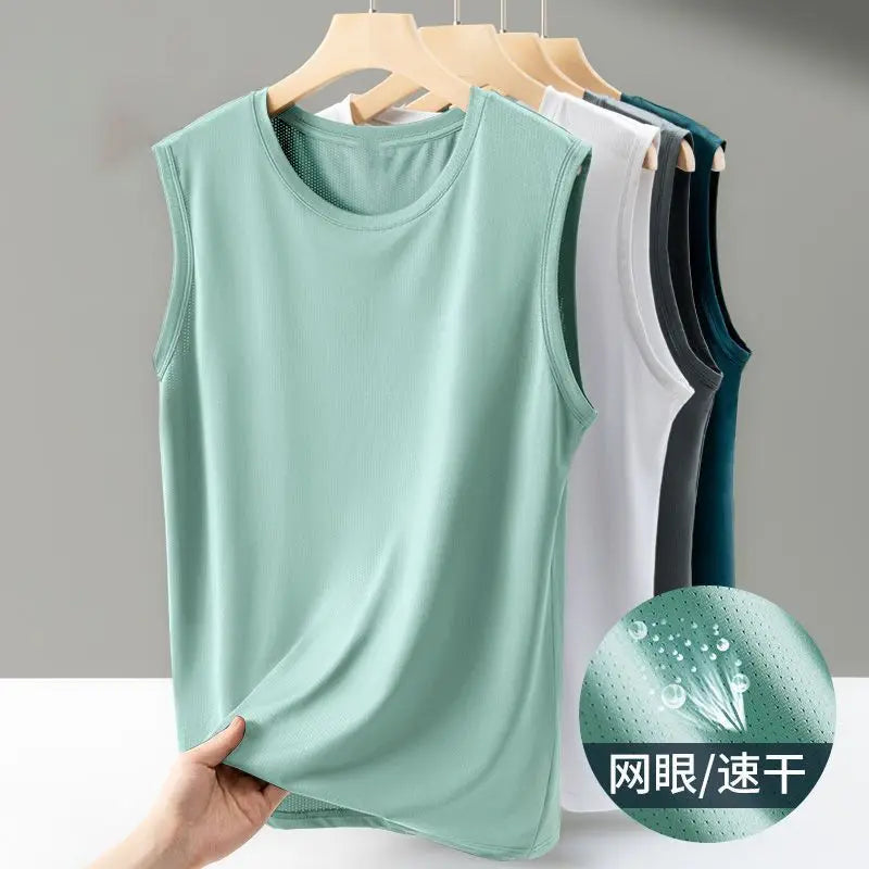 Summer 2025 Vest New Style Loose Casual Sleeveless Vest Breathable Quick-drying Sports Short-sleeved Men