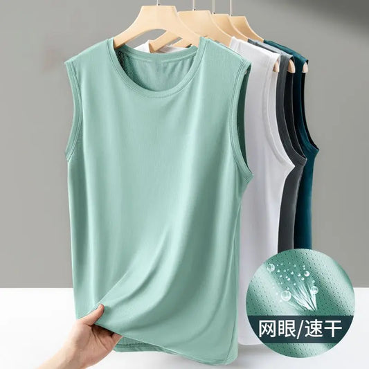 Summer 2025 Vest New Style Loose Casual Sleeveless Vest Breathable Quick-drying Sports Short-sleeved Men