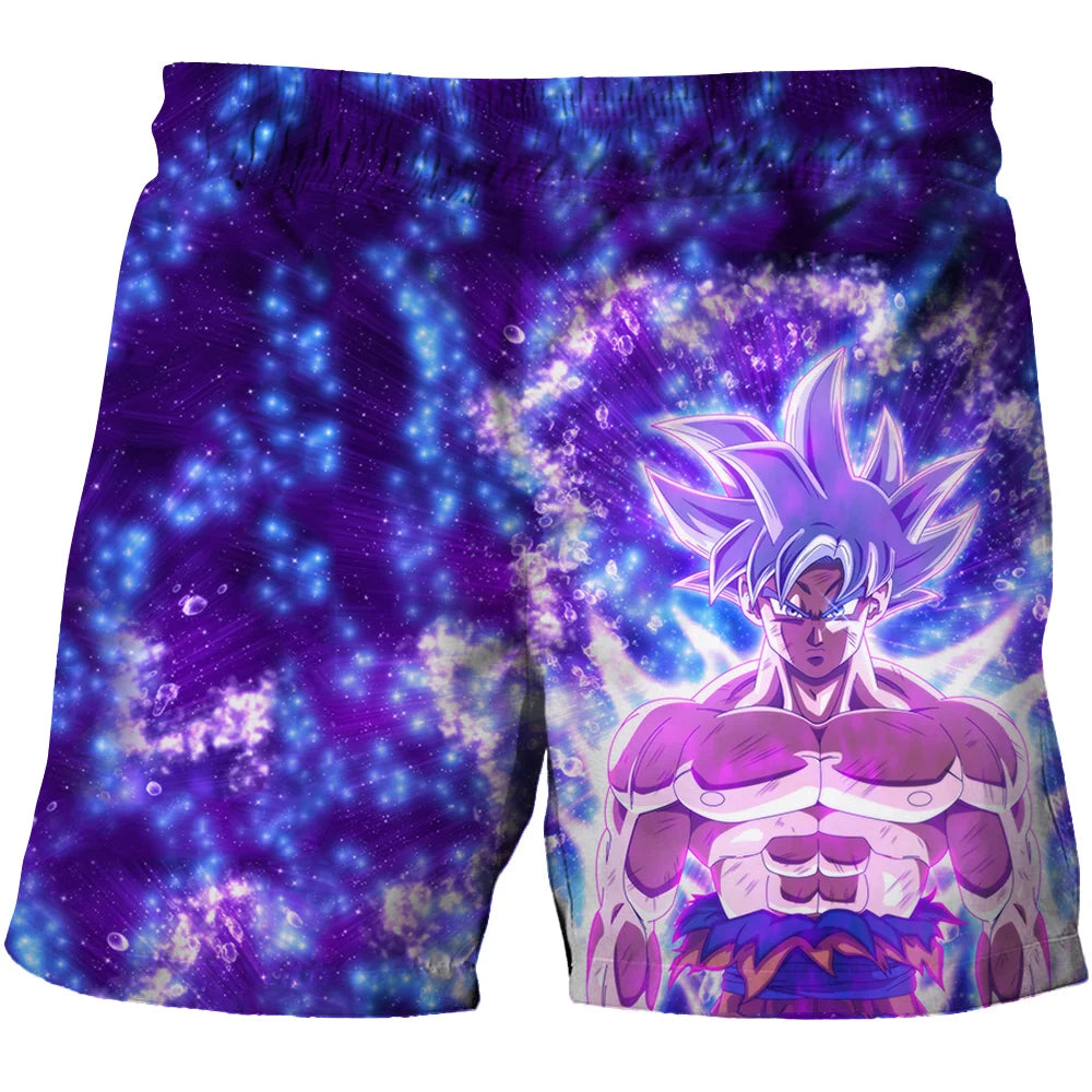 Japanese Cartoon Dragon Ball Z Children's Boys Shorts Beach Pants Summer Cartoon Cute Boys Beach Pants Shorts