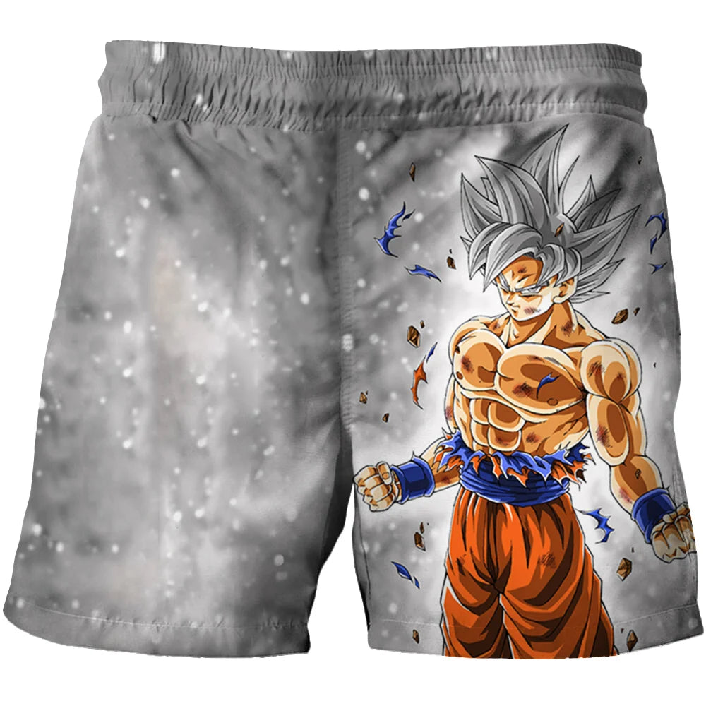 Japanese Cartoon Dragon Ball Z Children's Boys Shorts Beach Pants Summer Cartoon Cute Boys Beach Pants Shorts