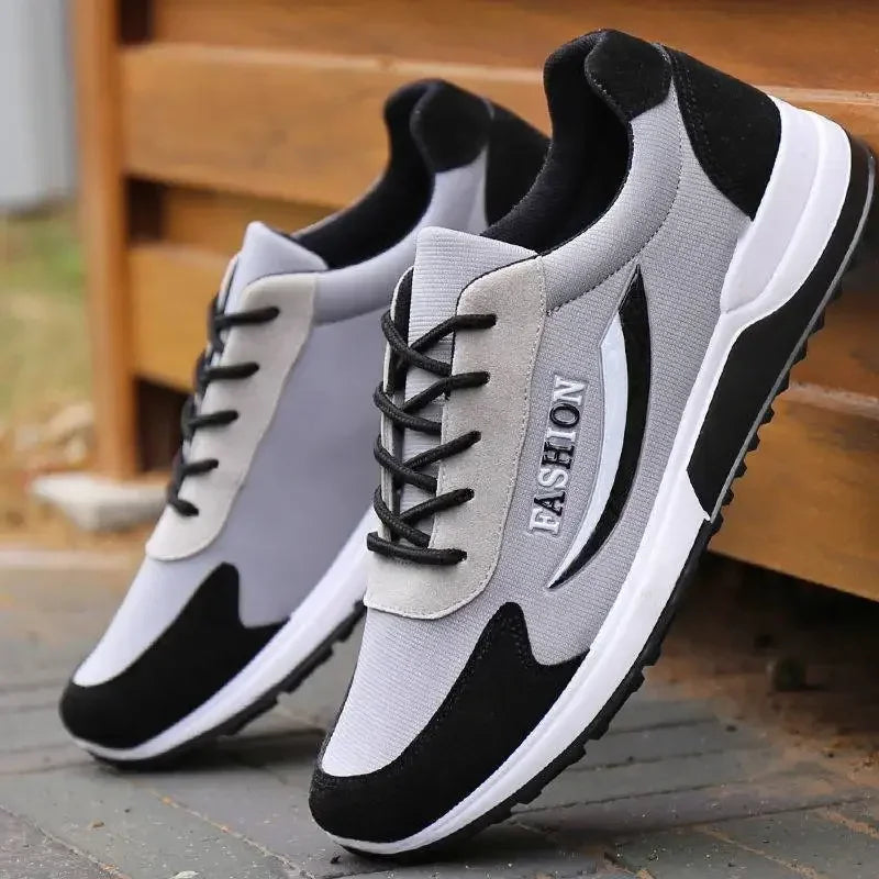 Sports Shoes for Men Lace Up Breathable Men Running Shoes Trendy Non-slip Training Shoes Thick Bottom Tenis Men Casual Sneakers