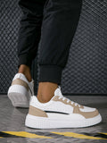 Men's Summer Breathable Trendy Versatile Casual White Sneakers for Teenagers Non-Slip Sports Thick-Soled White Shoes