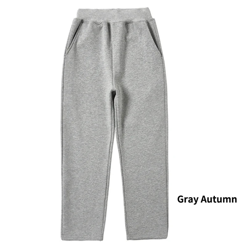 Autumn Winter Kids Teenage Boys Casual Sport Pants Fleece Trousers Jogger Pant for Children Loose Sweatpant Warm Boys Clothes