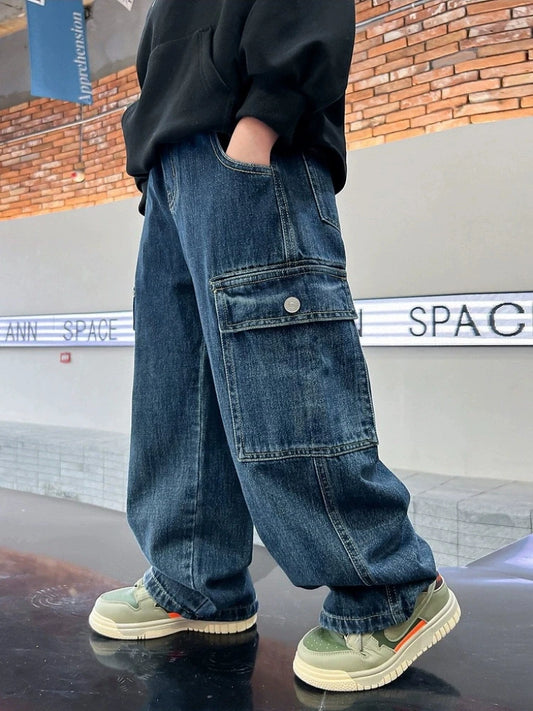 Denim Wide Leg Pants