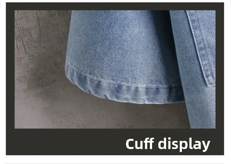 Summer 2025 Men Clothing Denim Short Sleeve Shirt Men's Retro Thin Light Blue Casual Top Student Half Sleeve Shirt with Pocket