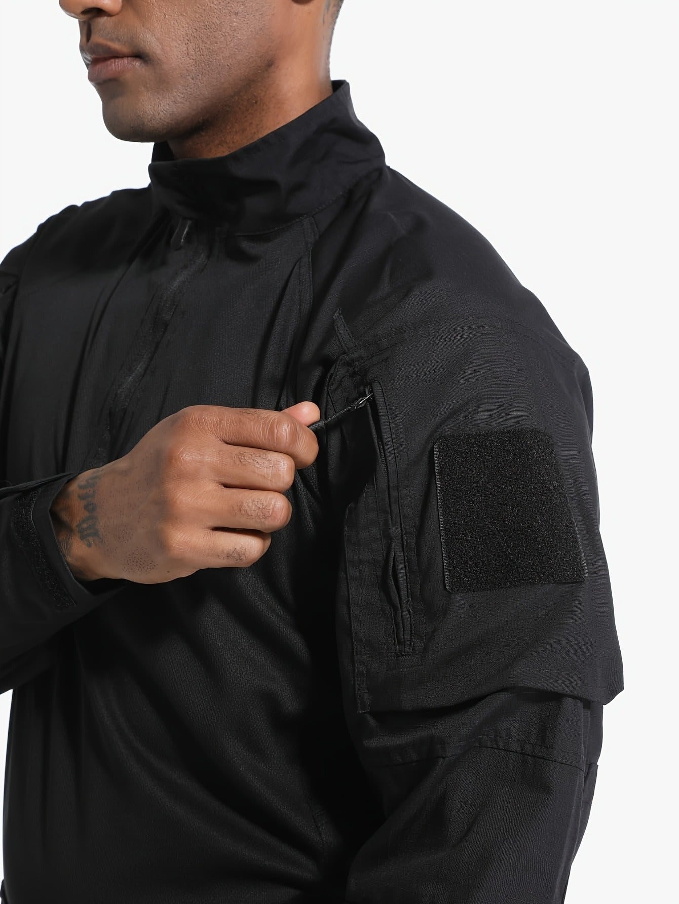 Men'S Tactical Clothing Long Sleeve Ripstop High Quality Clothing Combat Shirt and Pants Elbow Knee Pads with Zippered Compartments, Loose Fit All Season Hiking and Street Clothing - Machine Washable, No Strap Waist Belt, Tac