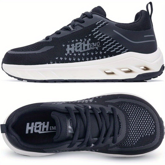 Women's Wide-Width Supportive TPU Gel Cushioning Tennis Running Shoes - Lightweight Zero-Drop All-Weather Gym Shoes with Arch & Stability Technology, Black/White/Gray/Gray & Black Color Options for Walking, Fitness, Sports -