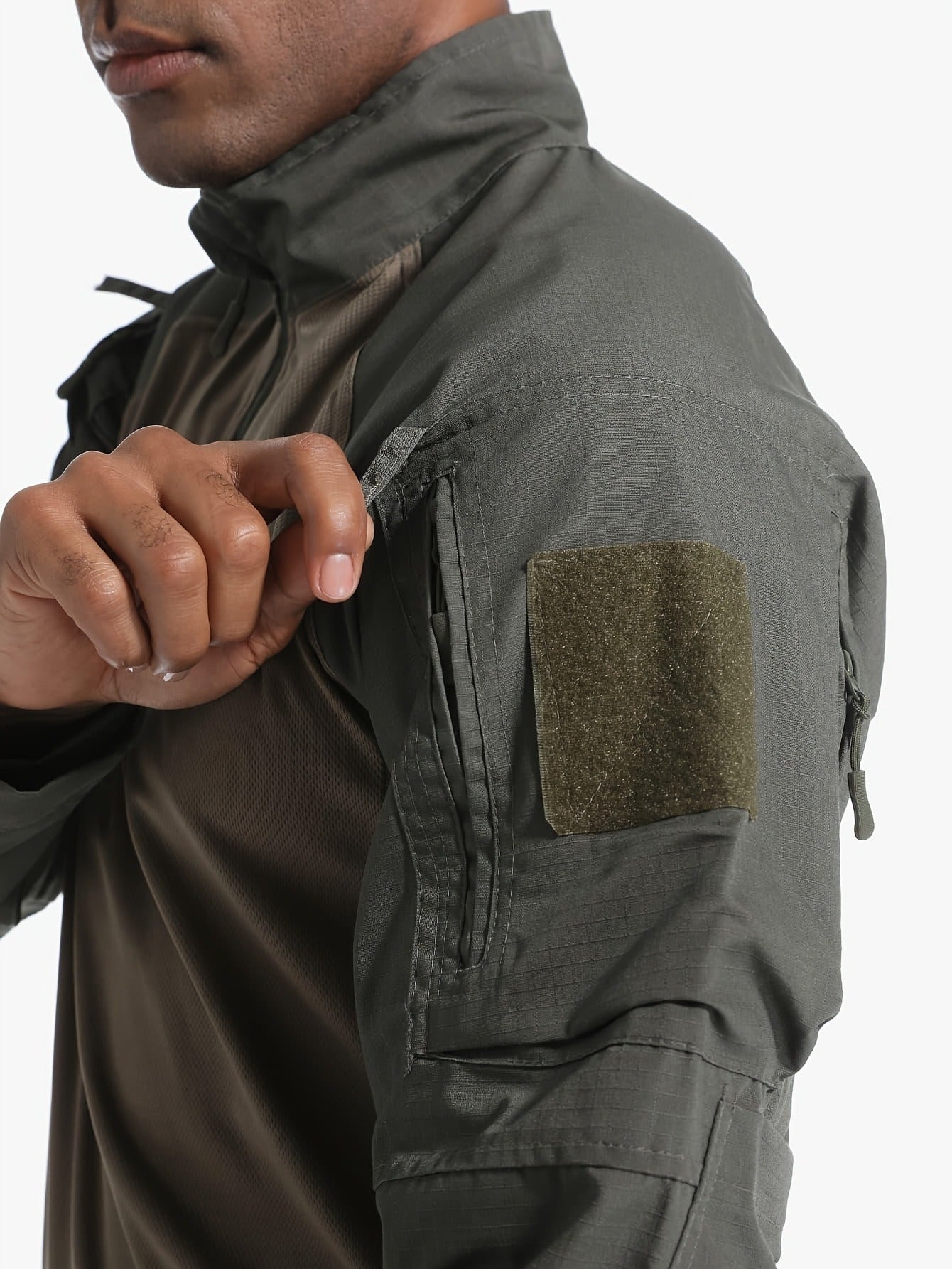 Men'S Tactical Clothing Long Sleeve Ripstop High Quality Clothing Combat Shirt and Pants Elbow Knee Pads with Zippered Compartments, Loose Fit All Season Hiking and Street Clothing - Machine Washable, No Strap Waist Belt, Tac