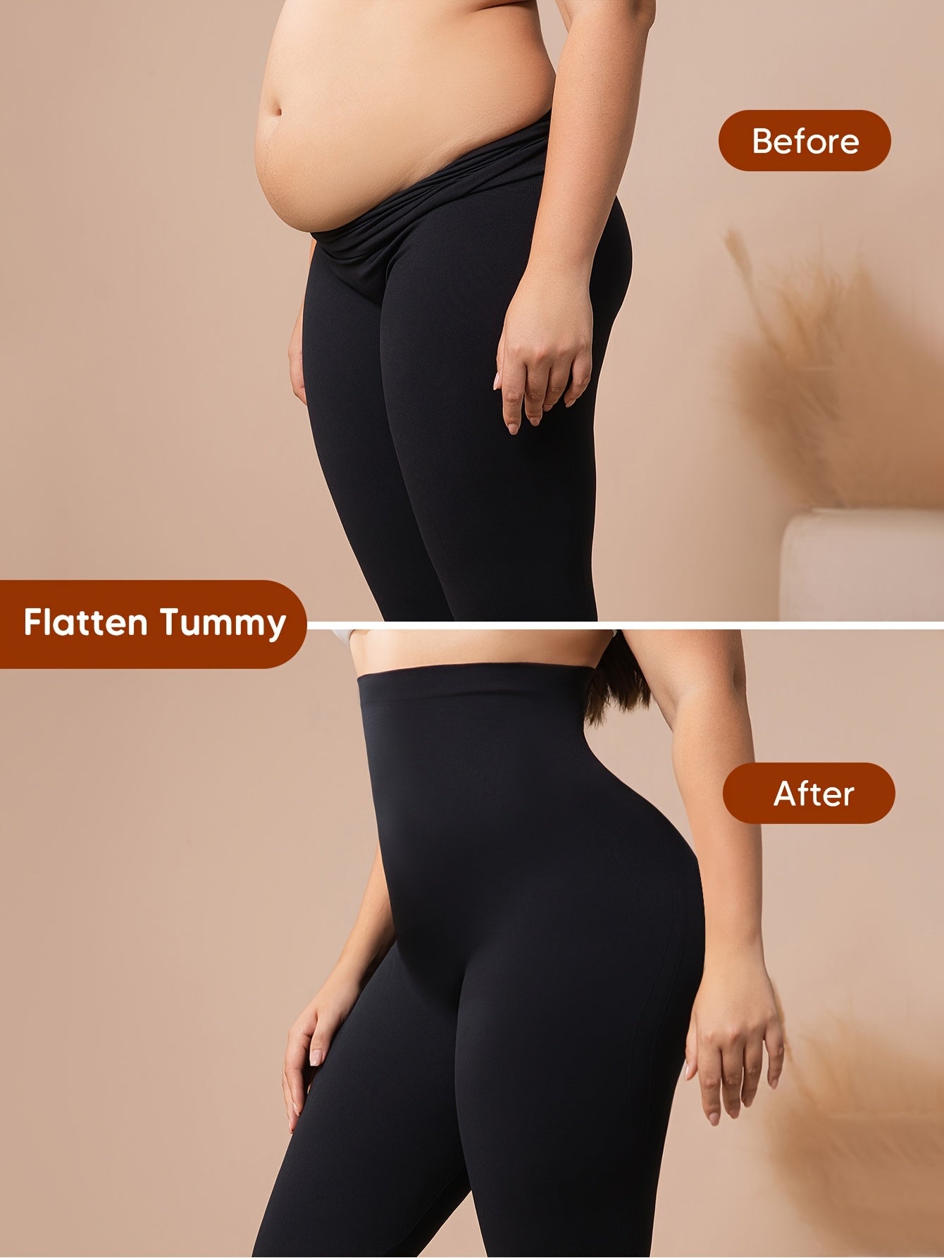Women's Full-Body Shaping Leggings - Butt Lift & Tummy Control One-Piece Tights, Low-Compression Shapewear Pants, Seamless Underwear for & Casual Attire, Breathable Postpartum Bodysuit