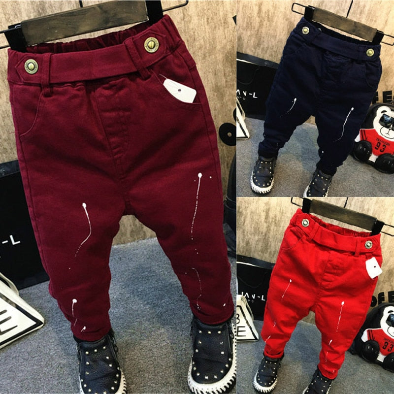 Children casual pants kids jeans baby trousers - keikeishopping
