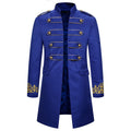 White Stand Collar Embroidery Blazer Men Military Dress Tuxedo Blazer Men Suit Jacket Nightclub Stage Cosplay Blazer Masculino - keikeishopping