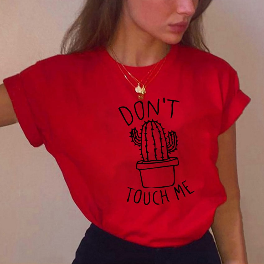 Women's T-Shirt Cotton Funny Round neck - keikeishopping