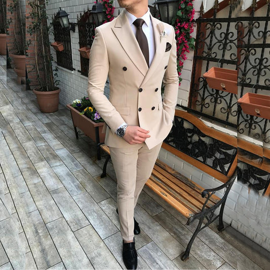 Men's Suit 2 Pieces Double-breasted - keikeishopping