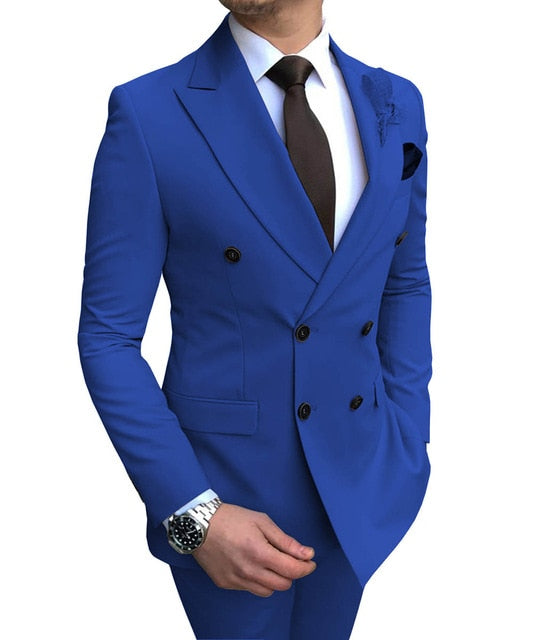 Men's Suit 2 Pieces Double-breasted - keikeishopping