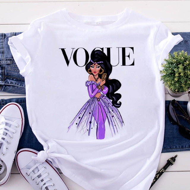 Women's VOGUE Printing T shirt - keikeishopping