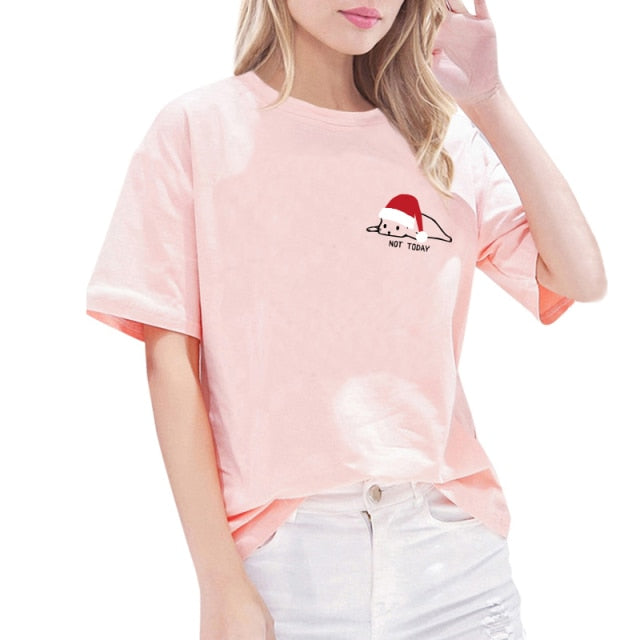 Women's T-Shirt Cotton Funny Round neck - keikeishopping