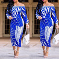 Umeko new off shoulder leaf midi dress - keikeishopping