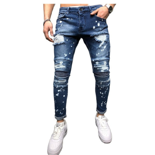Ripped Jeans Men Casual Slim Fit Skinny - keikeishopping