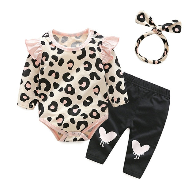 Top and Top Fashion Cute Infant Newborn Baby Girl Clothes Hooded Sweatshirt Striped Pants 2pcs Outfit Cotton Baby Tracksuit Set - keikeishopping
