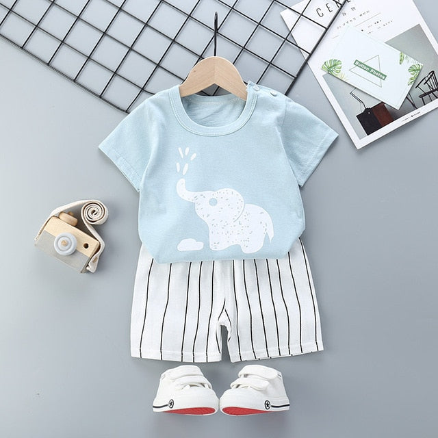 Unni-yun Casual Baby Kids Sport Clothing Plaid Lion Clothes Sets for Boys Costumes 100% Cotton Baby Clothes 6M -4 Years Old - keikeishopping