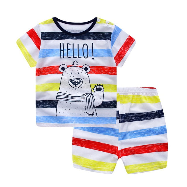 Unni-yun Casual Baby Kids Sport Clothing Plaid Lion Clothes Sets for Boys Costumes 100% Cotton Baby Clothes 6M -4 Years Old - keikeishopping