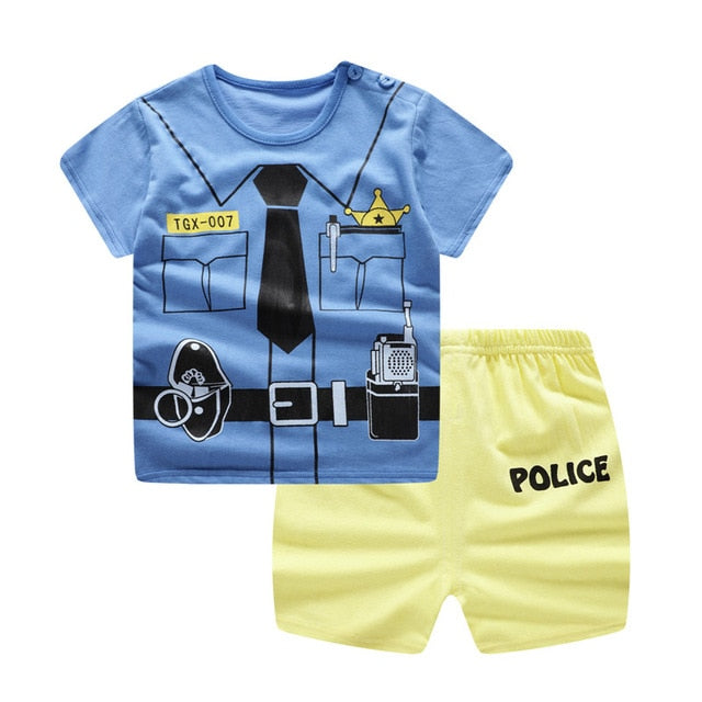 Unni-yun Casual Baby Kids Sport Clothing Plaid Lion Clothes Sets for Boys Costumes 100% Cotton Baby Clothes 6M -4 Years Old - keikeishopping
