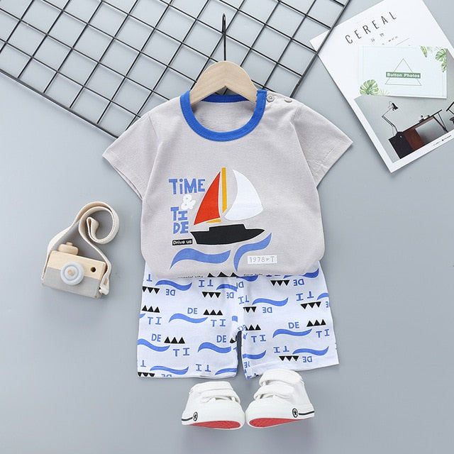 Unni-yun Casual Baby Kids Sport Clothing Plaid Lion Clothes Sets for Boys Costumes 100% Cotton Baby Clothes 6M -4 Years Old - keikeishopping