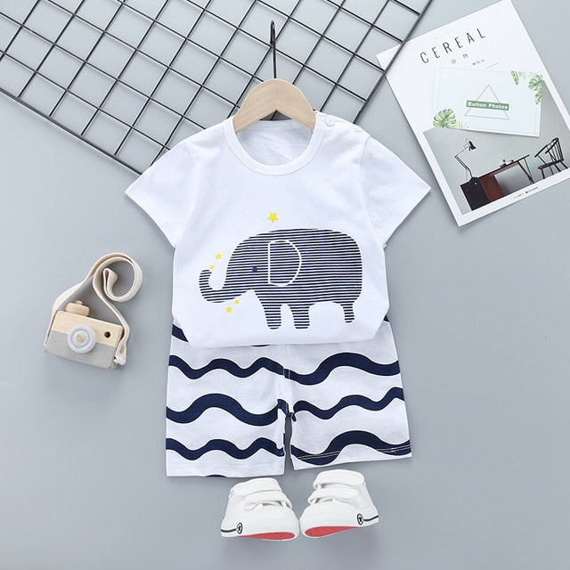 Unni-yun Casual Baby Kids Sport Clothing Plaid Lion Clothes Sets for Boys Costumes 100% Cotton Baby Clothes 6M -4 Years Old - keikeishopping