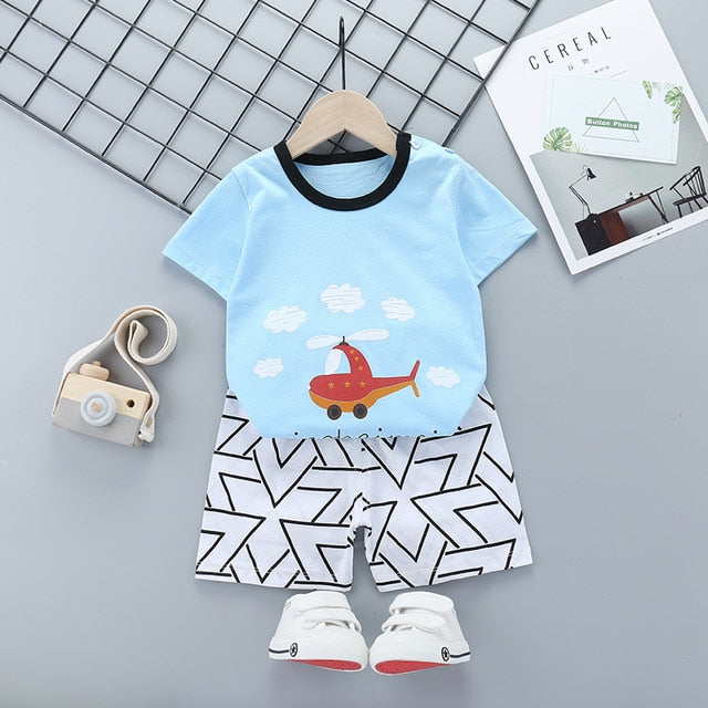 Unni-yun Casual Baby Kids Sport Clothing Plaid Lion Clothes Sets for Boys Costumes 100% Cotton Baby Clothes 6M -4 Years Old - keikeishopping