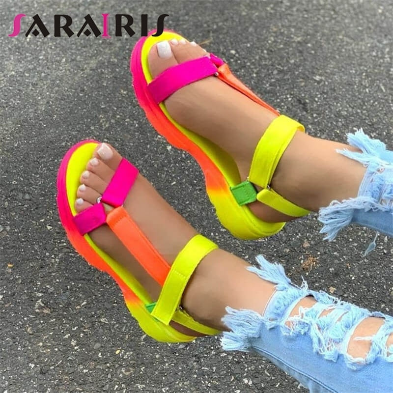 Women Open Toe Platform Sandals Casual - keikeishopping
