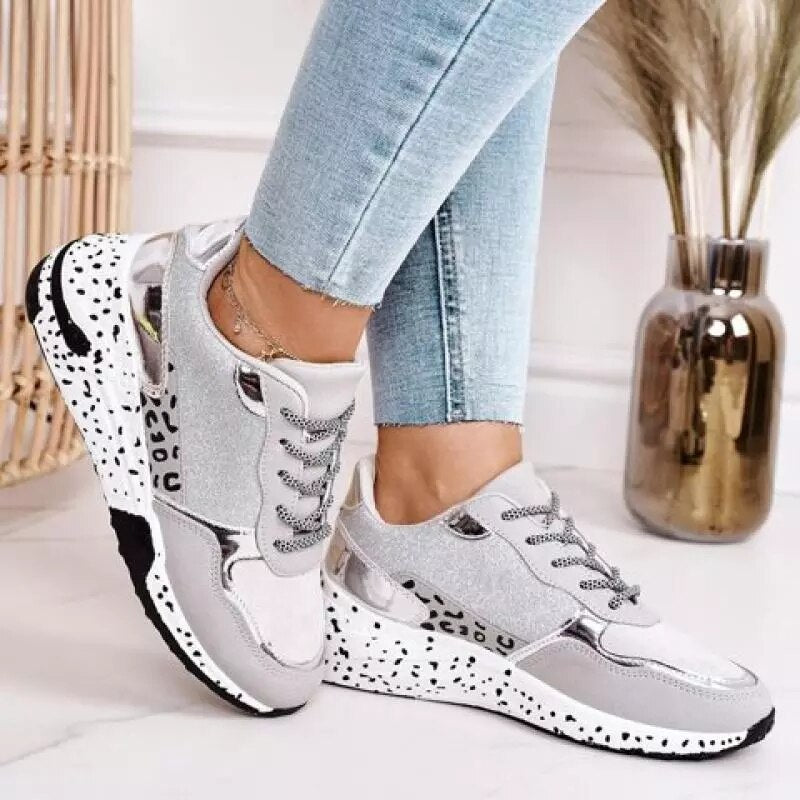 Women's Sneakers Leopard Print Leather - keikeishopping