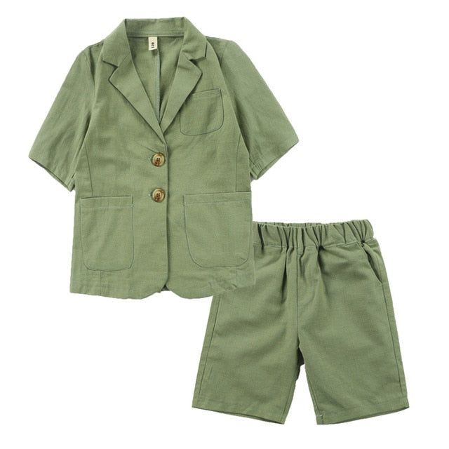 teenage boys clothing sets blazer +pants two pieces summer 2020 12 years old white casual costume - keikeishopping