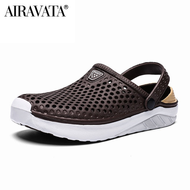 Unisex Fashion Beach Sandals Thick Sole Slipper Waterproof Anti-Slip Sandals Flip Flops for Women Men - keikeishopping