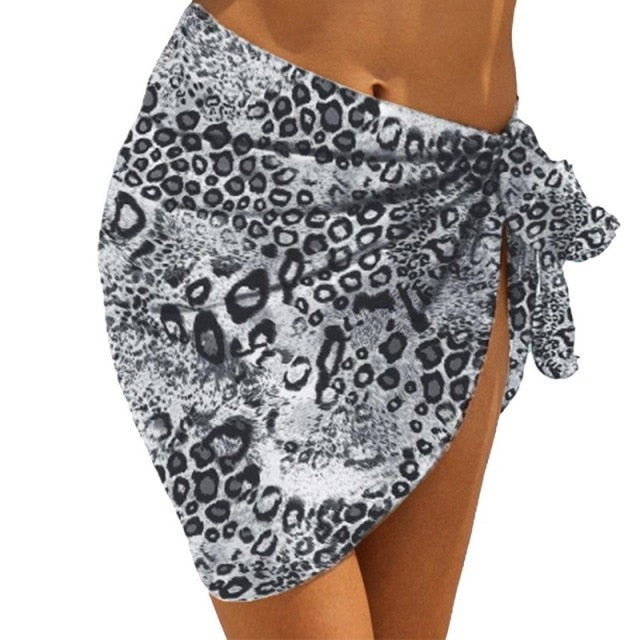 Women Solid Skirt Ruffled Beachwear - keikeishopping