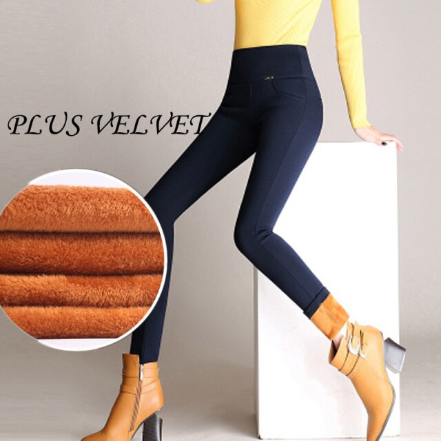 Vintage Plus Size Slim Long Trousers Women High Waist Stretch Leggings Sexy Leggings Office Casual Pencil Pants Women 7229 50